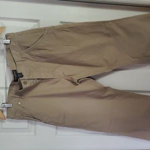 NEW Bananna Republic Men's Pants 35 x 32 Tan Button Front